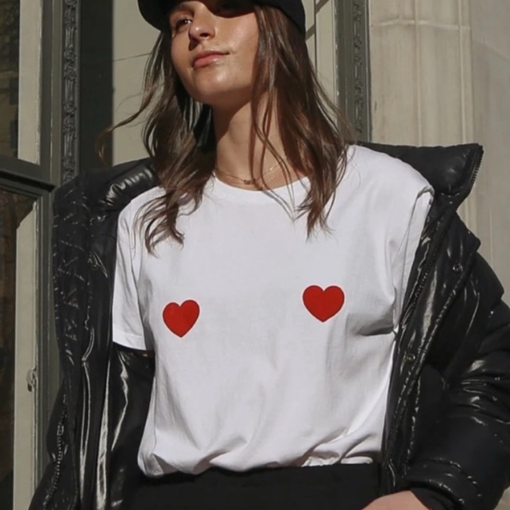 Brunette The Label Pink Heart T-shirt 🩷🩷